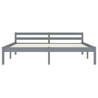 Bedframe massief grenenhout grijs 180x200 cm - thumbnail