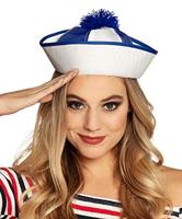 Boland Navycap blauw/wit, mt 56-58 - thumbnail