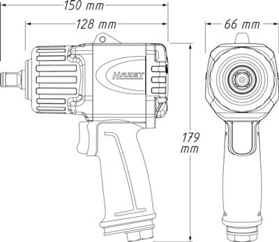 Hazet Perslucht-slagschroevendraaier | 9012TT | 12,5 mm | (1/2 inch) | A4-kt | 1356 Nm - 4000898945 - thumbnail