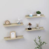 Wandschappen 4 st 40x9x3 cm sonoma eikenkleurig - thumbnail