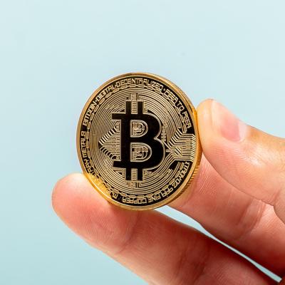 Bitcoin munt - Goudkleurig