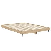 Bedframe zonder matras hout sonoma eikenkleurig 140x190 cm - thumbnail