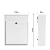 Klein brievenbus Como Wit - thumbnail