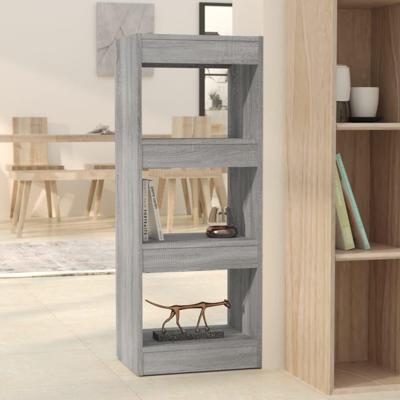Boekenkast/kamerscherm 40x30x103 cm bewerkt hout grijs sonoma