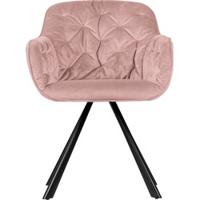 WOOOD Exclusive Eetkamerstoel 'Elaine' Velvet, kleur Pale - thumbnail