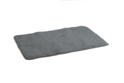 Vetbed afgebiesd voor hond grijs 120 x 75 cm