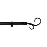Stang voor Gordijnen Stor Planet Cintacor Stok 160-300 cm Zwart Metaal - thumbnail