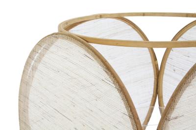 Lantaarn DKD Home Decor Kristal Natuurlijk Bruin Bamboe Orientaals 42 x 42 x 55 cm