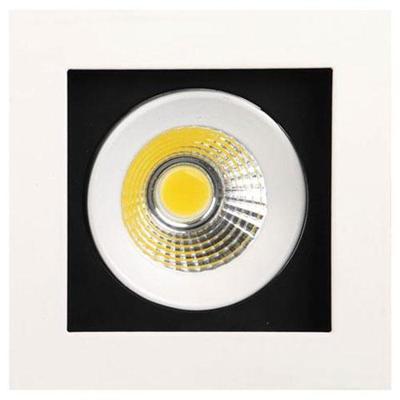 LED Inbouwspot Vierkant 8W 2700K Mat Wit Aluminium Kantelbaar