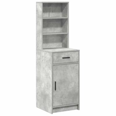 Highboard met lade Betongrijs 40 x 40,5 x 135 cm Bewerkt hout