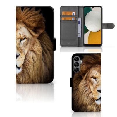 Samsung Galaxy A34 | Telefoonhoesje | Met pasjeshouder | Leeuw