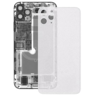 Transparante frosted glazen batterij achtercover voor iPhone 11 Pro Max (transparant)