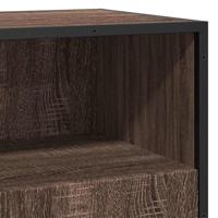 Dressoir 68x35x76 cm bewerkt hout bruin eikenkleur - thumbnail