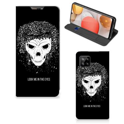 Mobiel BookCase Samsung Galaxy A42 Skull Hair Mobiel BookCase Samsung Galaxy A42 Skull Hair