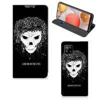 Mobiel BookCase Samsung Galaxy A42 Skull Hair - thumbnail