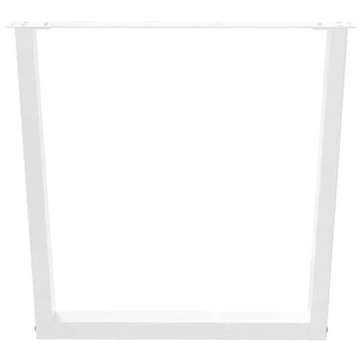 Eettafelpoten 3 st V-vormig 80x(72-73,3) cm staal wit