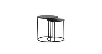 Light & Living Bijzettafel 'Rengo' Set van 2 stuks, kleur Zwart Nikkel Light & Living Bijzettafel 'Rengo' Set van 2 stuks, kleur Zwart Nikkel