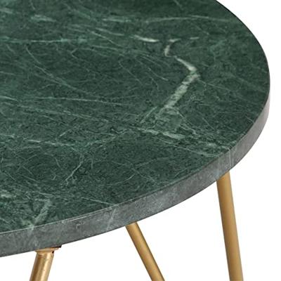 Salontafel 65x65x42 cm echt steen met marmeren textuur groen - thumbnail