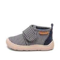Blotevoetenschoenen voor kinderen BAREFOOT BASIC BISGAARD marineblauw, gestreept - thumbnail