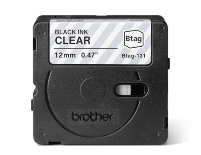 Brother BTAG-131 labelprinter-tape Zwart op zilver