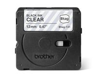 Brother BTAG-131 labelprinter-tape Zwart op zilver - thumbnail