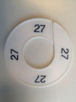 Maatring 9cm wit/zwart 27 - thumbnail