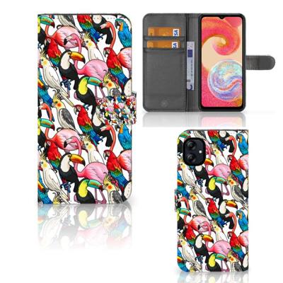 Samsung Galaxy A04e | Telefoonhoesje | Met pasjeshouder | Birds