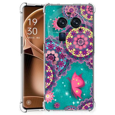 OPPO Find X6 Pro Back Cover Cirkels en Vlinders OPPO Find X6 Pro Back Cover Cirkels en Vlinders
