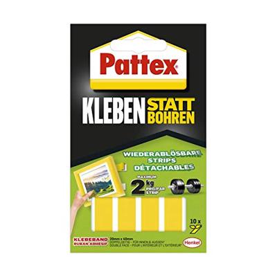Pattex PXMS1 PXMS1 Dubbelzijdige zelfklevende strips (l x b) 40 mm x 20 mm 10 stuk(s)
