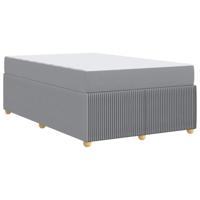 Bedframe met matras met matras Lichtgrijs 120 x 190 cm Stof - thumbnail