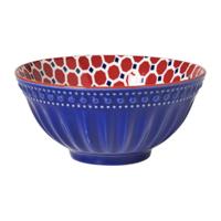 Schaaltje Anne groot - rood/blauw - ø15.8x7.3 cm - thumbnail