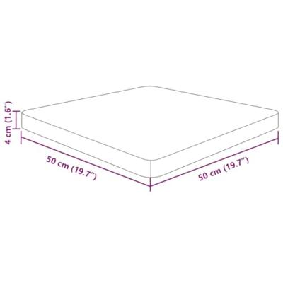 Tafelblad vierkant 50x50x4cm behandeld eiken donkerbruin