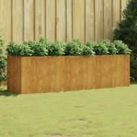 Plantenbak verhoogd 280x80x80 cm cortenstaal - thumbnail