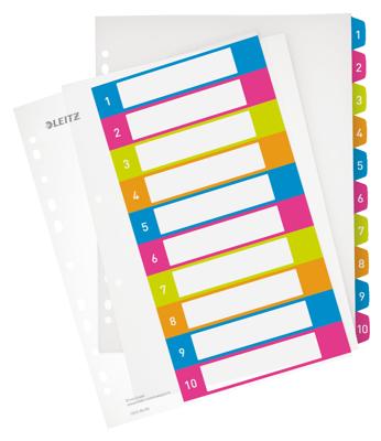 Leitz 12430000 indextab Numerieke tabbladindex Polypropyleen (PP) Meerkleurig Leitz 12430000 indextab Numerieke tabbladindex Polypropyleen (PP) Meerkleurig