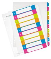 Leitz 12430000 indextab Numerieke tabbladindex Polypropyleen (PP) Meerkleurig - thumbnail