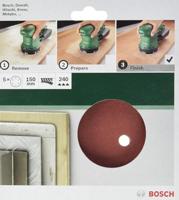 Bosch Accessoires Schuurblad Ø150 mm | G240 | WP | 6 Gaten | Velc | 5 stuks - 2609256A34 - thumbnail