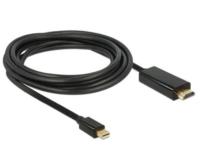 Delock 83698 DisplayPort-kabel HDMI / Mini-displayport Aansluitkabel Mini DisplayPort-stekker, HDMI-A-stekker 1 m Zwart Vergulde steekcontacten, Afgeschermd Delock 83698 DisplayPort-kabel HDMI / Mini-displayport Aansluitkabel Mini DisplayPort-stekker, HDMI-A-stekker 1 m Zwart Vergulde steekcontacten, Afgeschermd