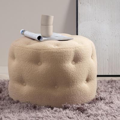 Nohr Poef 'Melony' Teddy, kleur Beige Nohr Poef 'Melony' Teddy, kleur Beige