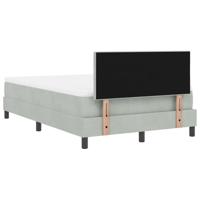 Boxspringbed met Matras met matras Lichtgrijs 120 x 190 cm Stof - thumbnail