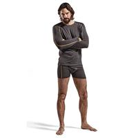 Blåkläder Merino Xlight Onderhemd Lange mouw 479917349835 | Donkergrijs/Geel | Maat XS - 7330509545577 - thumbnail