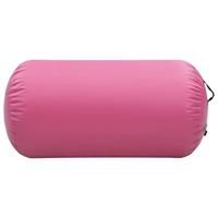 Gymnastiekrol met pomp opblaasbaar 120x75 cm PVC roze - thumbnail