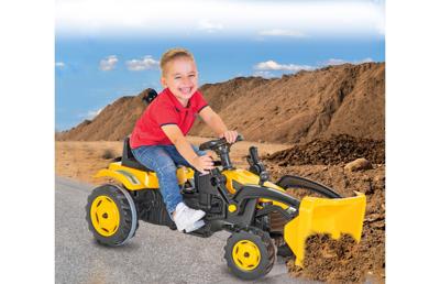 JAMARA traptractor Strong Bull met voorlader 125 x 51 cm geel