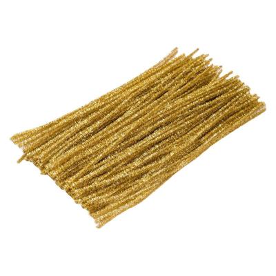 Colorations - zilverkleurig metallic chenilledraad, 100st.