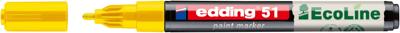 Paintmarker edding 51 eco waterbasis 1-2mm geel | 10 stuks