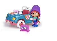 Famosa Pinypon - ski jeep met trailer en figuurtje - thumbnail