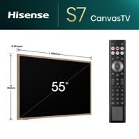 Hisense 55S7NQ 139 cm (55 inch) canvas TV, 4K QLED, Wide Color Gamut, Dolby Vision IQ, 144 Hz, DVB-T2/T/C/S2/S Tuner, Wifi, HDMI 2.1, HLG, HDR10/HDR10+ Adaptive, VIDAA, Alexa Built-in, filmmakermodus - thumbnail