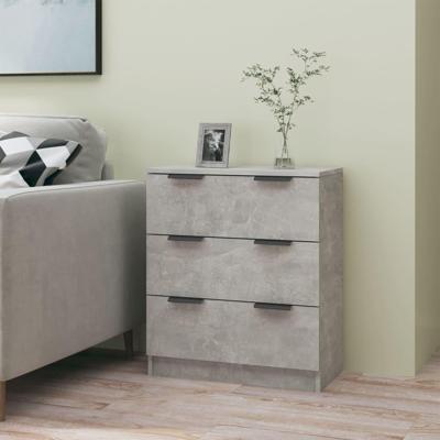 Dressoir 60x30x70 cm bewerkt hout betongrijs
