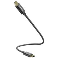 Hama USB-Kabel, USB-C naar USB-C, 0,2 m Oplader Zwart - thumbnail