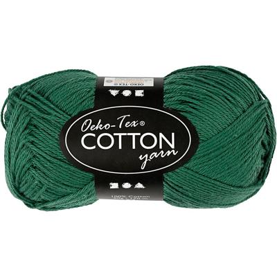 Creativ Company Katoengaren, donkergroen, 50gr, 170m Creativ Company Katoengaren, donkergroen, 50gr, 170m