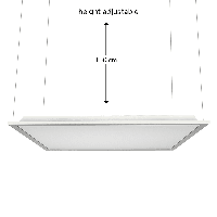 Ophangsysteem voor 60x60 en 30x120 cm LED Paneel - Verstelbaar in hoogte 150 cm - Incl. bevestigingsmaterialen - Ophangset - Staal - thumbnail
